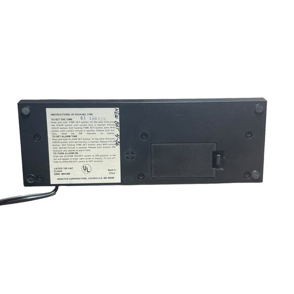 Vintage Spartus Electronic Digital Alarm Clock 1150 Large‎ Display Retro Tested - Picture 3 of 6